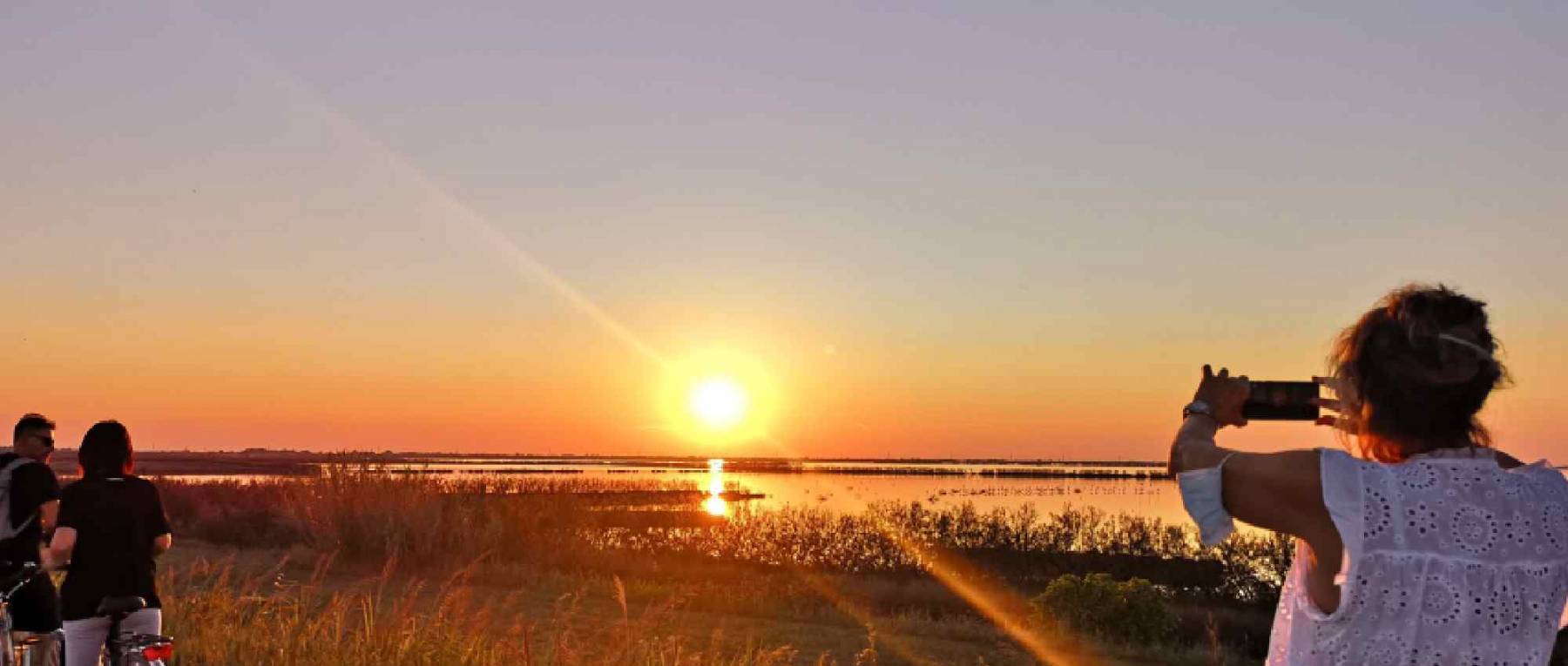 Pedalata dei Fenicotteri al tramonto